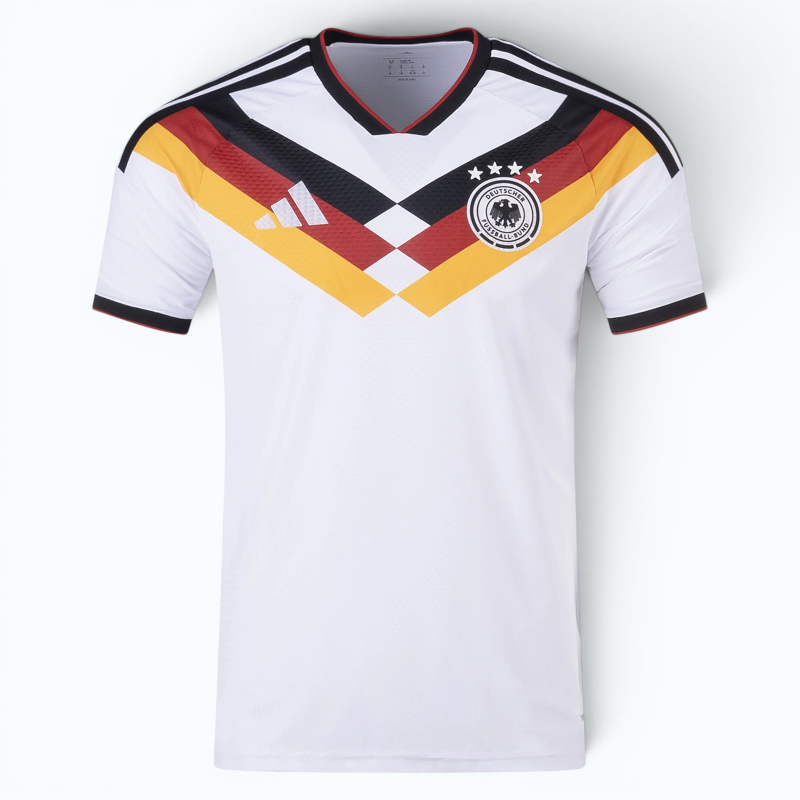 Germany Home Jersey – White Tricolor (National Team Football Jersey)