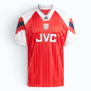 Arsenal Retro Home Jersey – JVC Classic Red (1992–94)