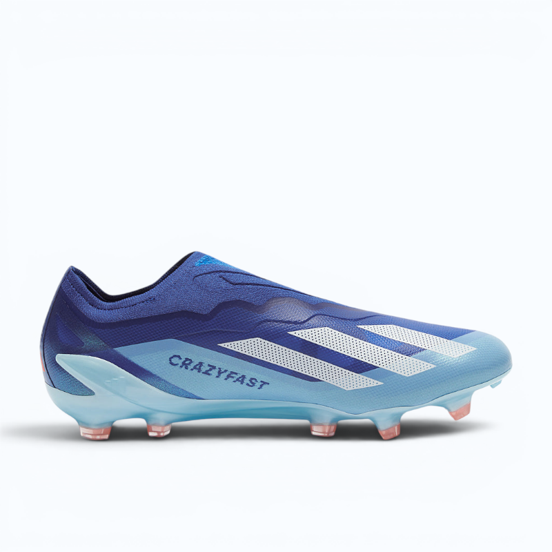 Adidas X Crazyfast+ FG – Speed Football Boots (Blue Light Blue Laceless)