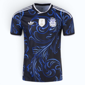 Argentina Away Jersey – Black Blue (World Champions 2022)